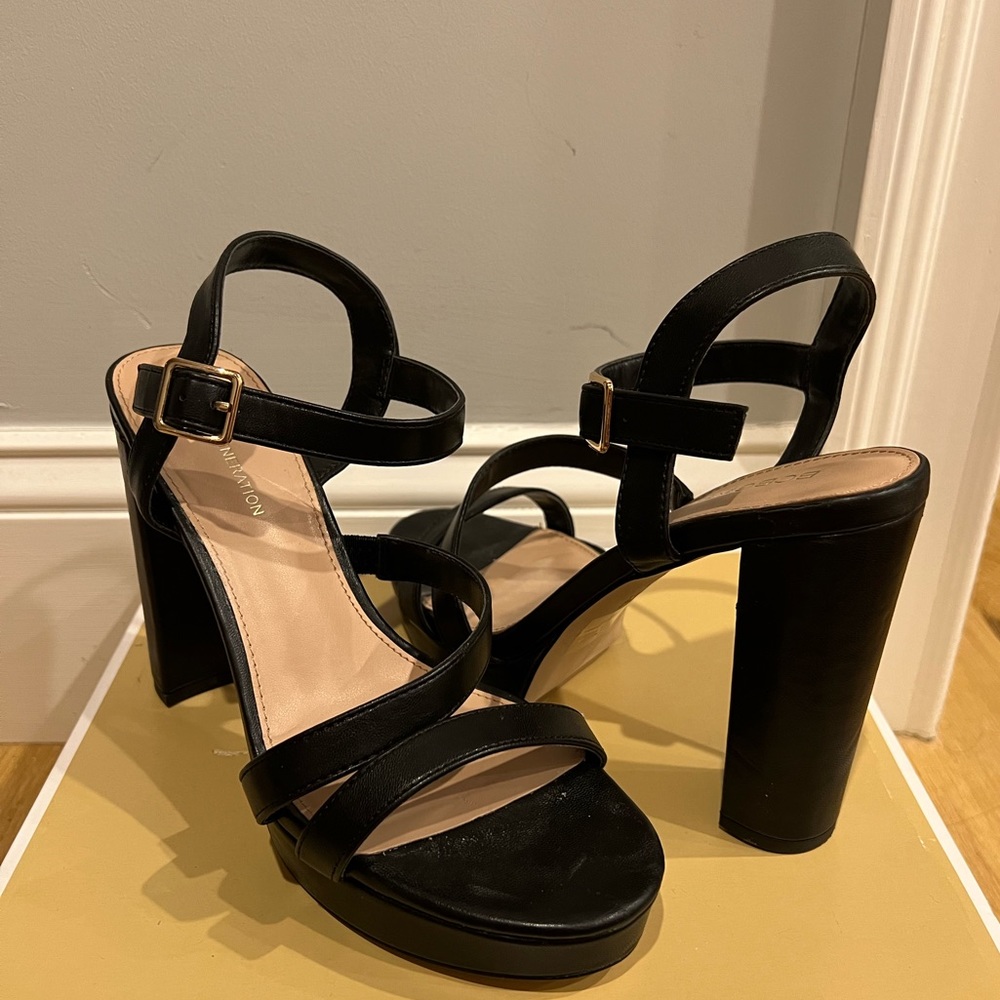 BGBGeneration Black Platform Sandals